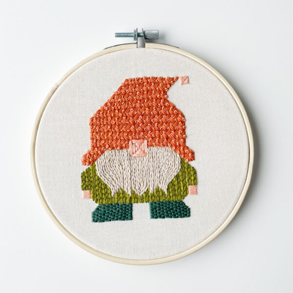 Chillin' With My Gnomie embroidery 1